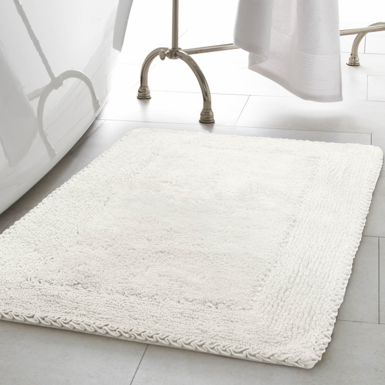 Laura Ashley Ruffle Rectangle 100 Cotton Bath Rug & Reviews Wayfair